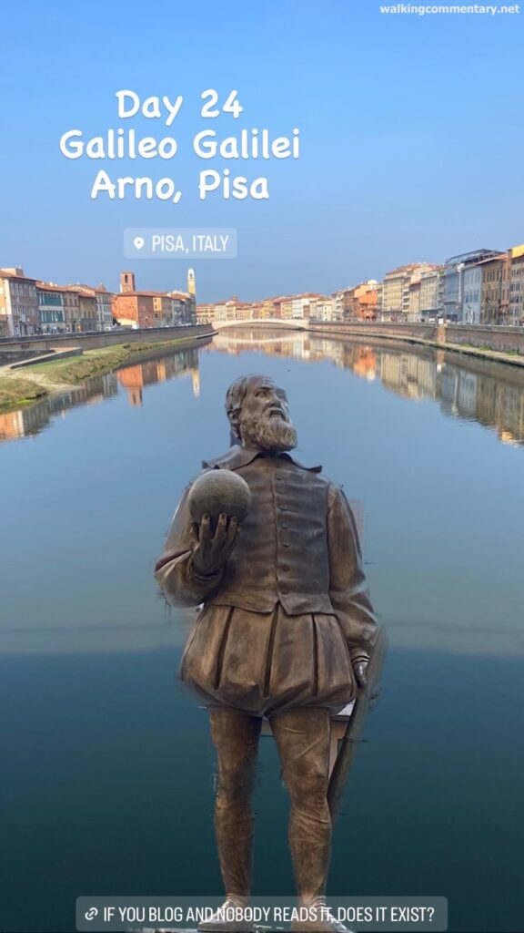 Day 24: Pisa to Certaldo - statue of Galileo