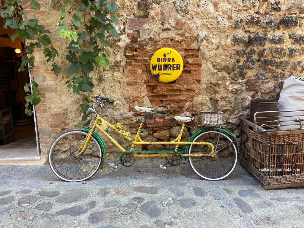 Day 25: Pilgrimage to Siena - old tandem bike